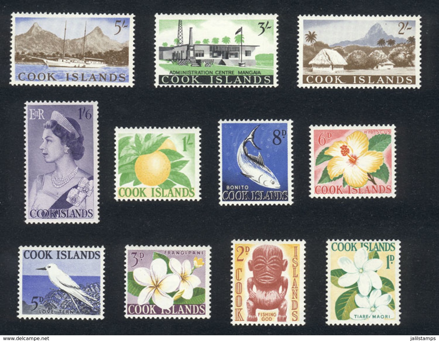 COOK ISLANDS: Yvert 89/99, Ships, Birds And Flowers, Complete Set Of 11 Values, Very Fine Quality! - Cook Islands