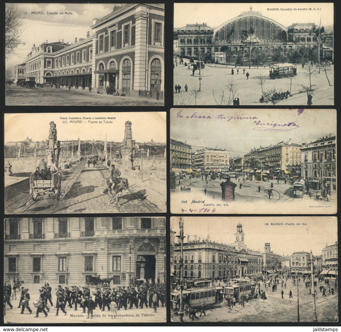 SPAIN: MADRID: 46 Old Postcards With Very Interesting Views, General Quality Is Fine To VF, Very Good Lot With High Reta - Granada