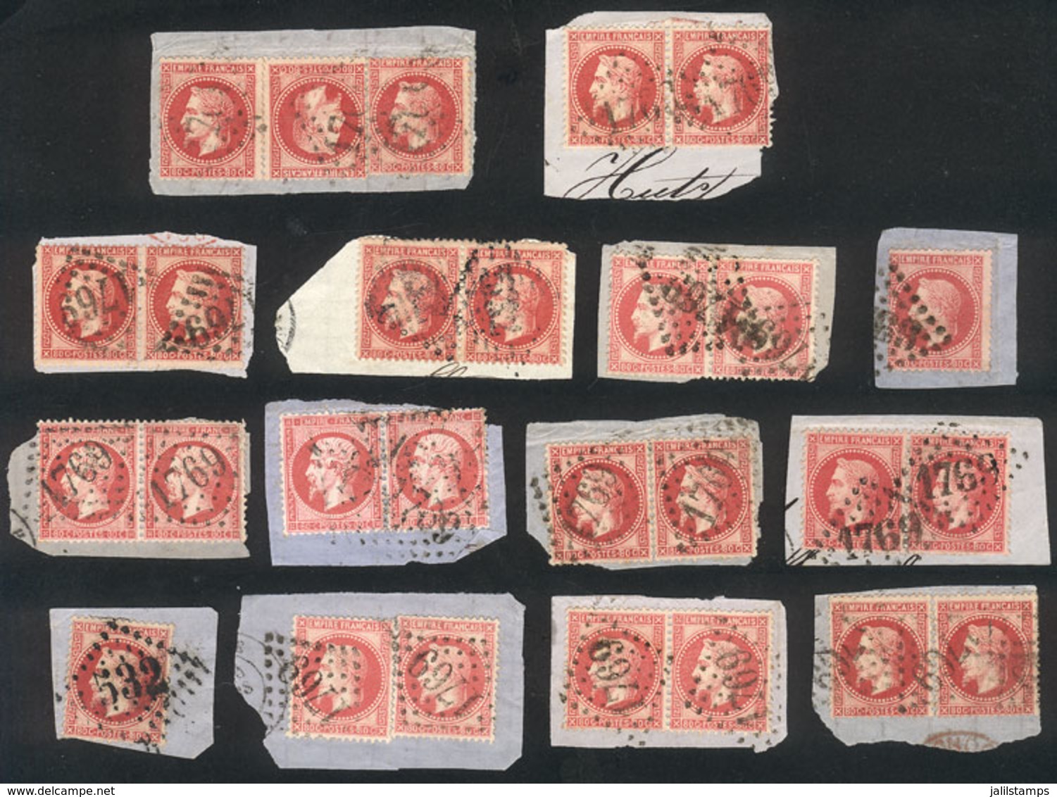 FRANCE: Sc.36, 27 Used Examples On Fragments, Very Fine Quality, Catalog Value US$540, Low Start! - Andere & Zonder Classificatie