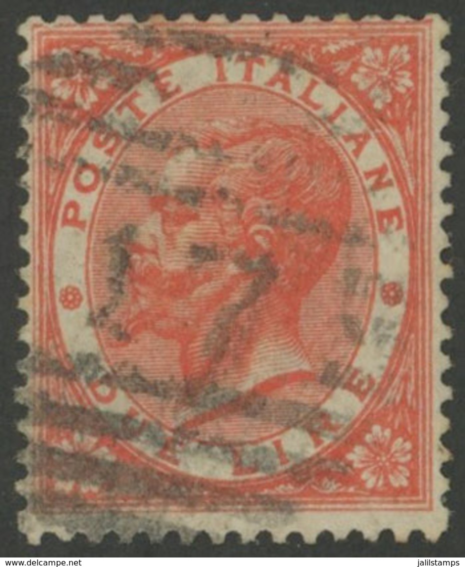 ITALY: Sc.33, 1863/77 2L. Vermilion, Used, Very Fine Quality! - Sin Clasificación