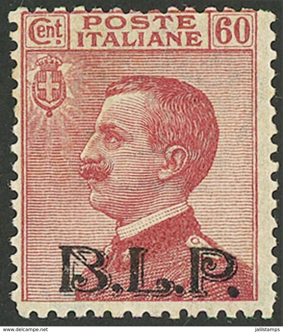 ITALY: Sc.B15, 1922 60c. Carmine, Mint Original Gum, Lightly Hinged, Very Fine Quality, Rare. With Guarantee Mark Of Fri - Sin Clasificación