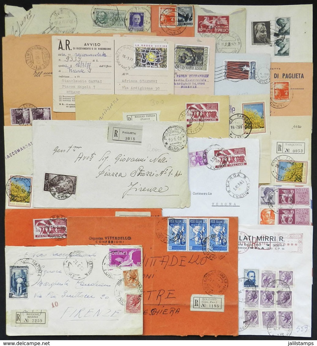 ITALY: 20 Covers Used Between 1945 And 1976 With Nice Frankings, Most Of Fine To VF Quality, Interesting! - Otros & Sin Clasificación