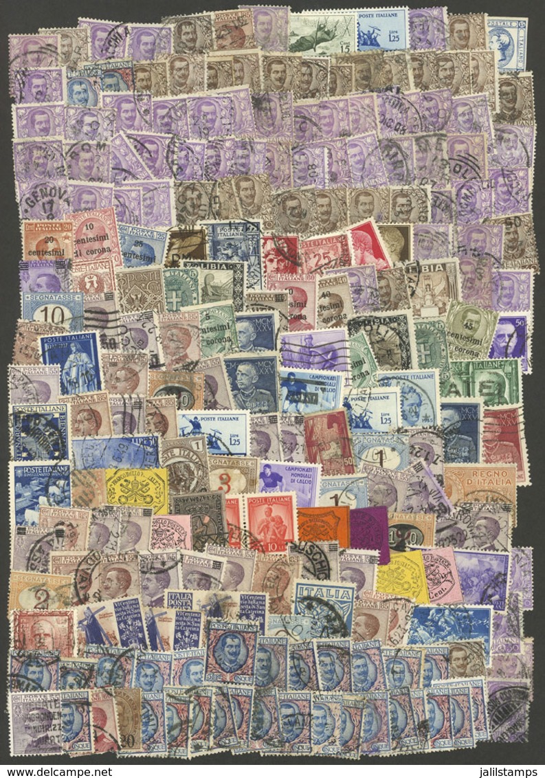 ITALY + COLONIES: Lot Of Varied Stamps, Used Or Mint (without Gum, With Gum And Hinge Marks, Or MNH), Mixed Quality (som - Colecciones