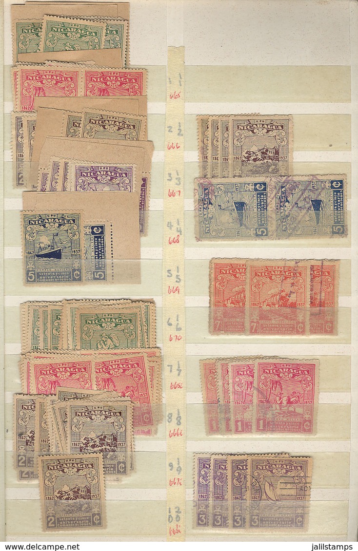 NICARAGUA: Stockbook With Large Number Of Mint And Used Stamps, Most Of Fine To Very Fine Quality (a Few Can Have Minor  - Nicaragua