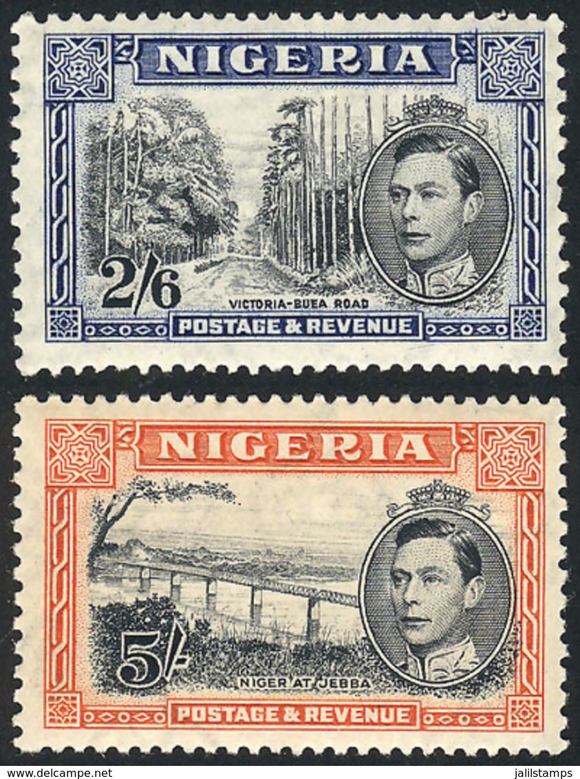 NIGERIA: Sc.63c + 64c, Perforation 13x11½, The Low Value Mint With Tiny Hinge Mark, The High Value MNH, VF Quality! - Nigeria (1961-...)