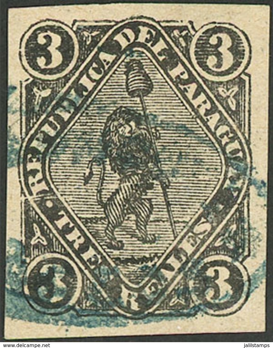 PARAGUAY: "Sc.3, FORGERY, Very Interesting And Useful For Comparison, On Back It Has A Letter "F" To Avoid That It Is Re - Paraguay