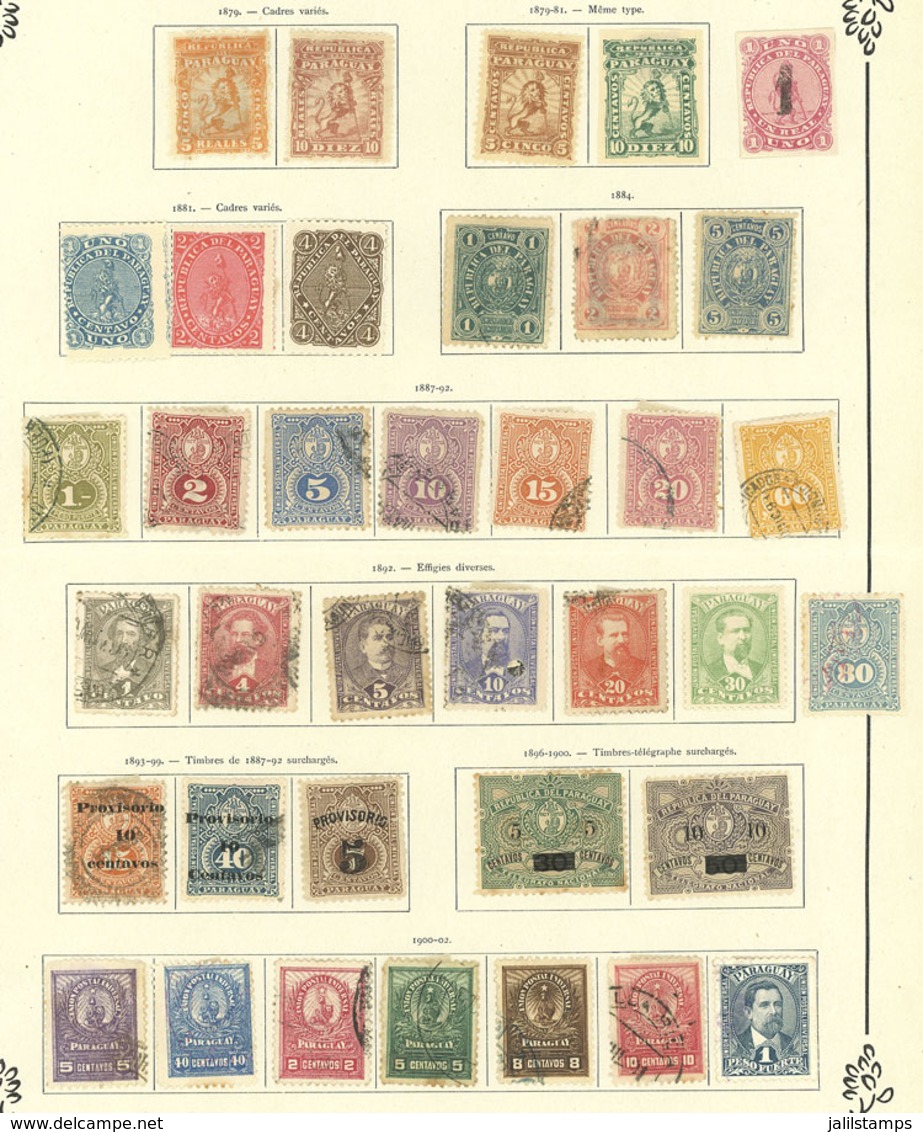 PARAGUAY: Old Collection On Album Pages, Used Or Mint Stamps, Fine General Quality, Good Opportunity! IMPORTANT: Please  - Paraguay