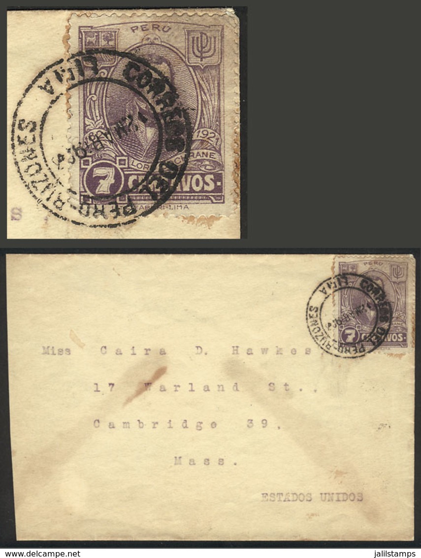 PERU: "Cover Sent From Lima To USA On 2/MAR/1921 Franked With 7c. Corresponding To The Rate For Countries In The Panamer - Peru