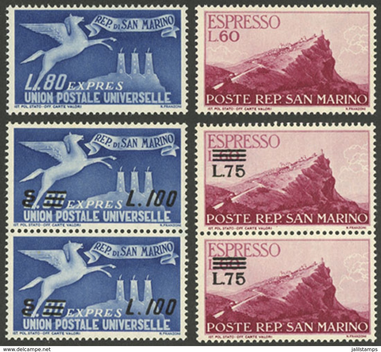 SAN MARINO: Yvert 21/22 + 23/24 In Pairs, MNH, VF Quality! - Andere & Zonder Classificatie