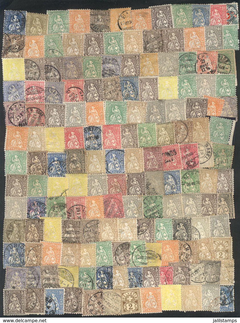 SWITZERLAND: Envelope With Lot Of Many Old Stamps, Very Interesting For The Specialist, Fine To VF General Quality, Good - Lotes/Colecciones