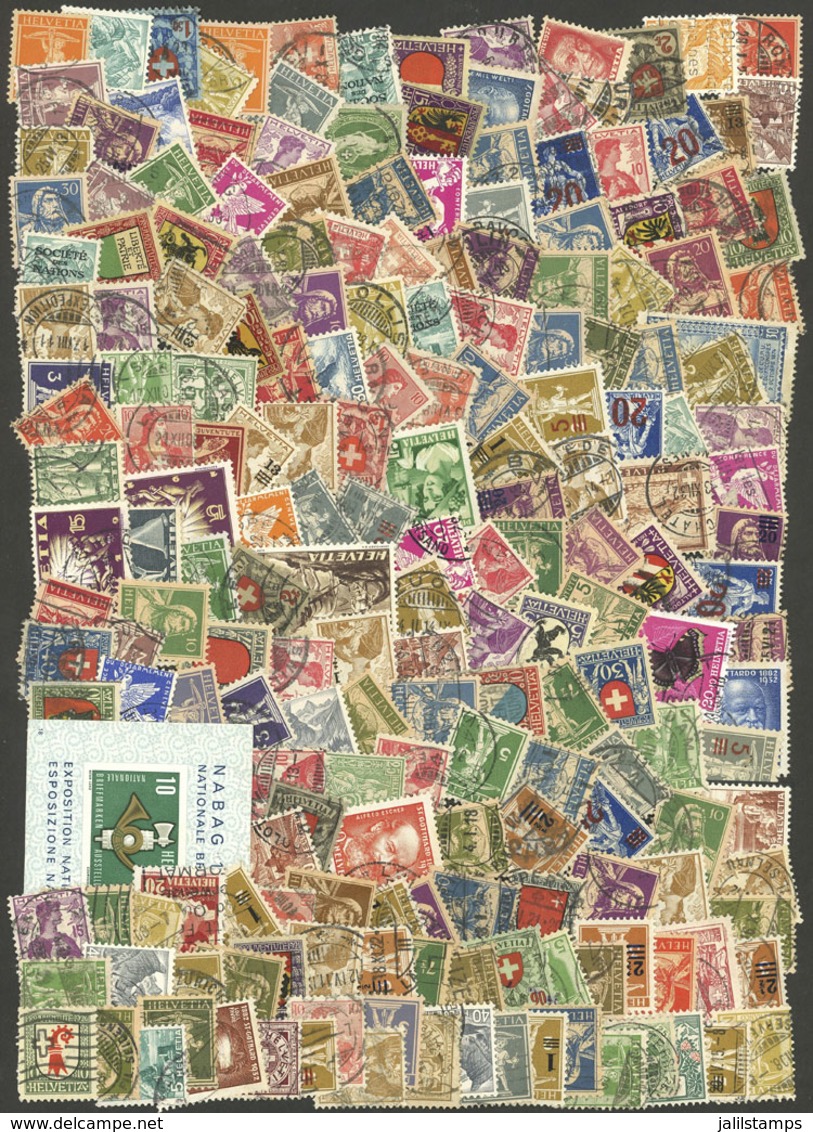 SWITZERLAND: Envelope With Interesting Lot Of LARGE NUMBER Of Stamps Of Varied Periods, Used Or Mint (they Can Be Withou - Lotes/Colecciones