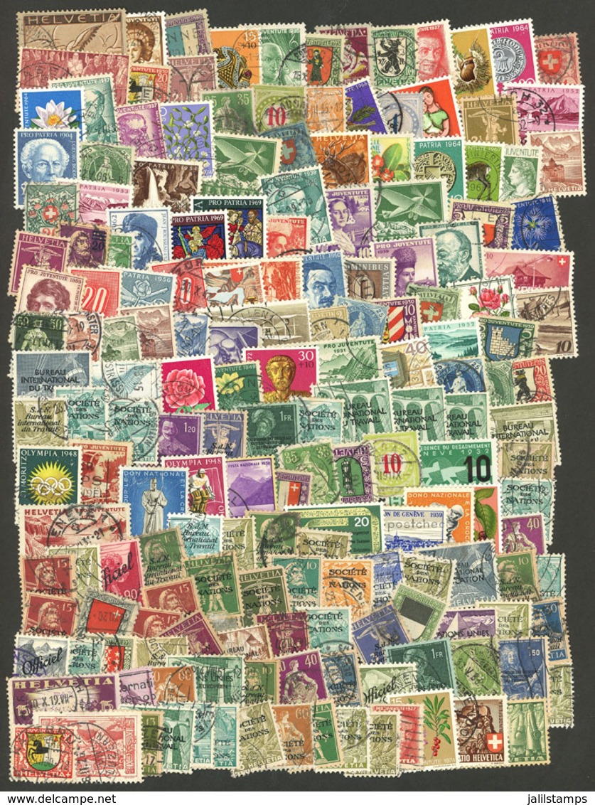 SWITZERLAND: Envelope With Interesting Lot Of LARGE NUMBER Of Stamps Of Varied Periods, Used Or Mint (they Can Be Withou - Lotes/Colecciones