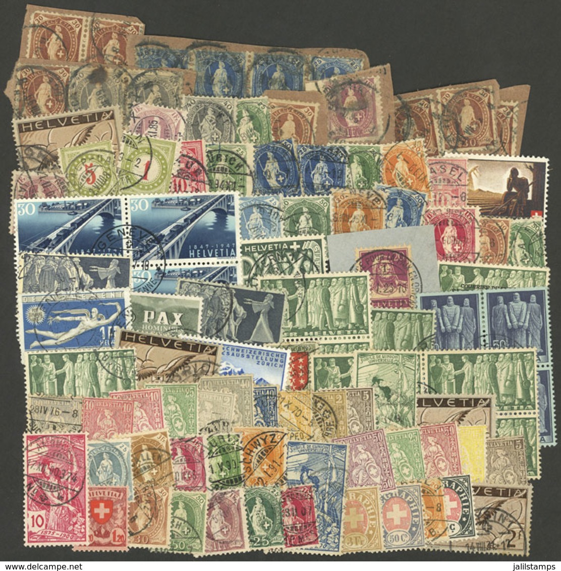 SWITZERLAND: Lot Of Varied Stamps, Used Or Mint (without Gum, With Gum And Hinge Marks, Or MNH), Mixed Quality (some Wit - Lotes/Colecciones