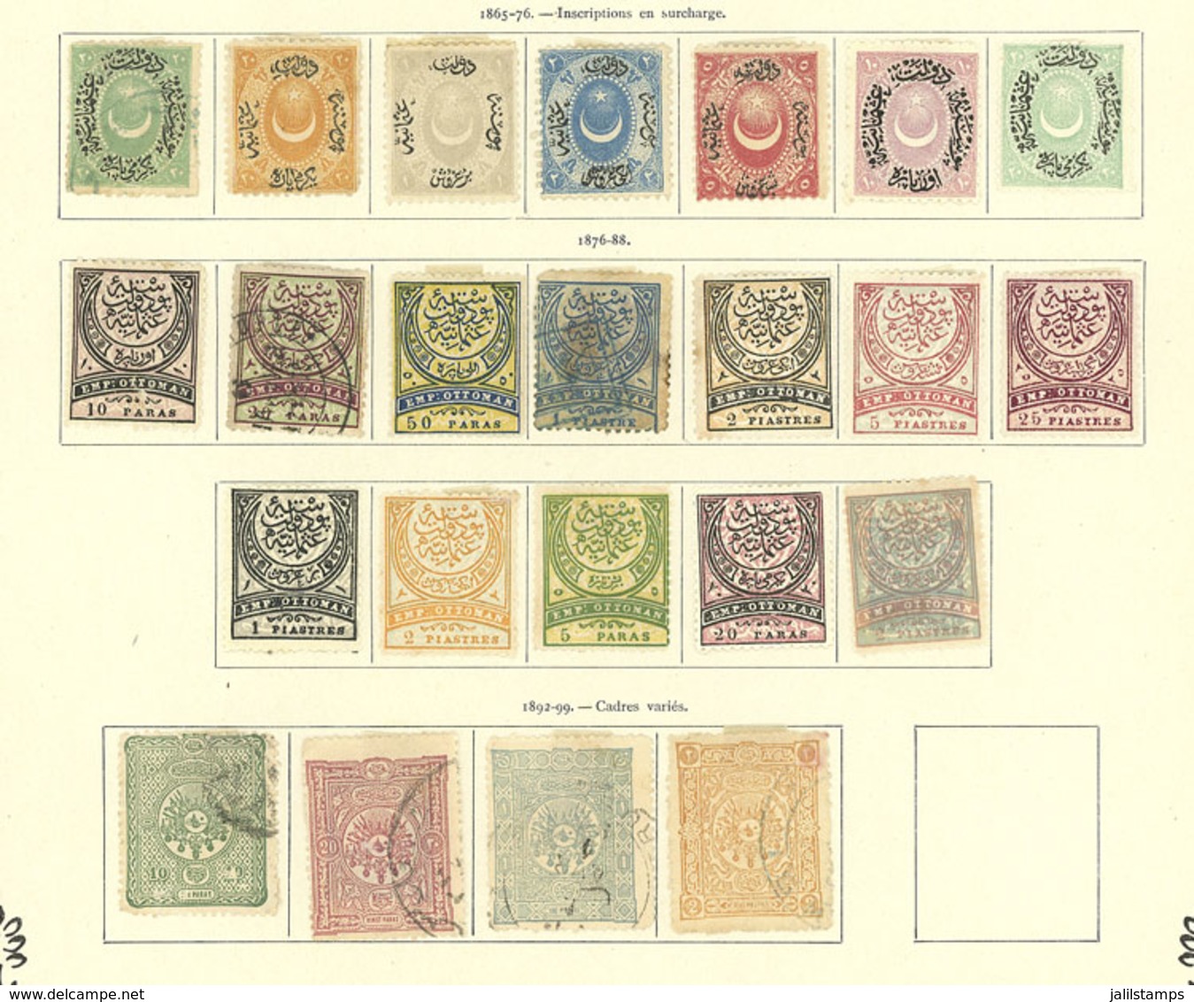 TURKEY: Old Collection On Album Pages, Used Or Mint Stamps, Fine General Quality (some With Defects), Good Opportunity!  - Other & Unclassified