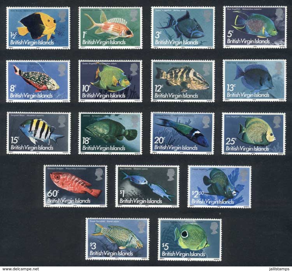 VIRGIN ISLANDS: Yvert 282/98, Fish, Complete Set Of 18 Values, Excellent Quality! - Otros - América