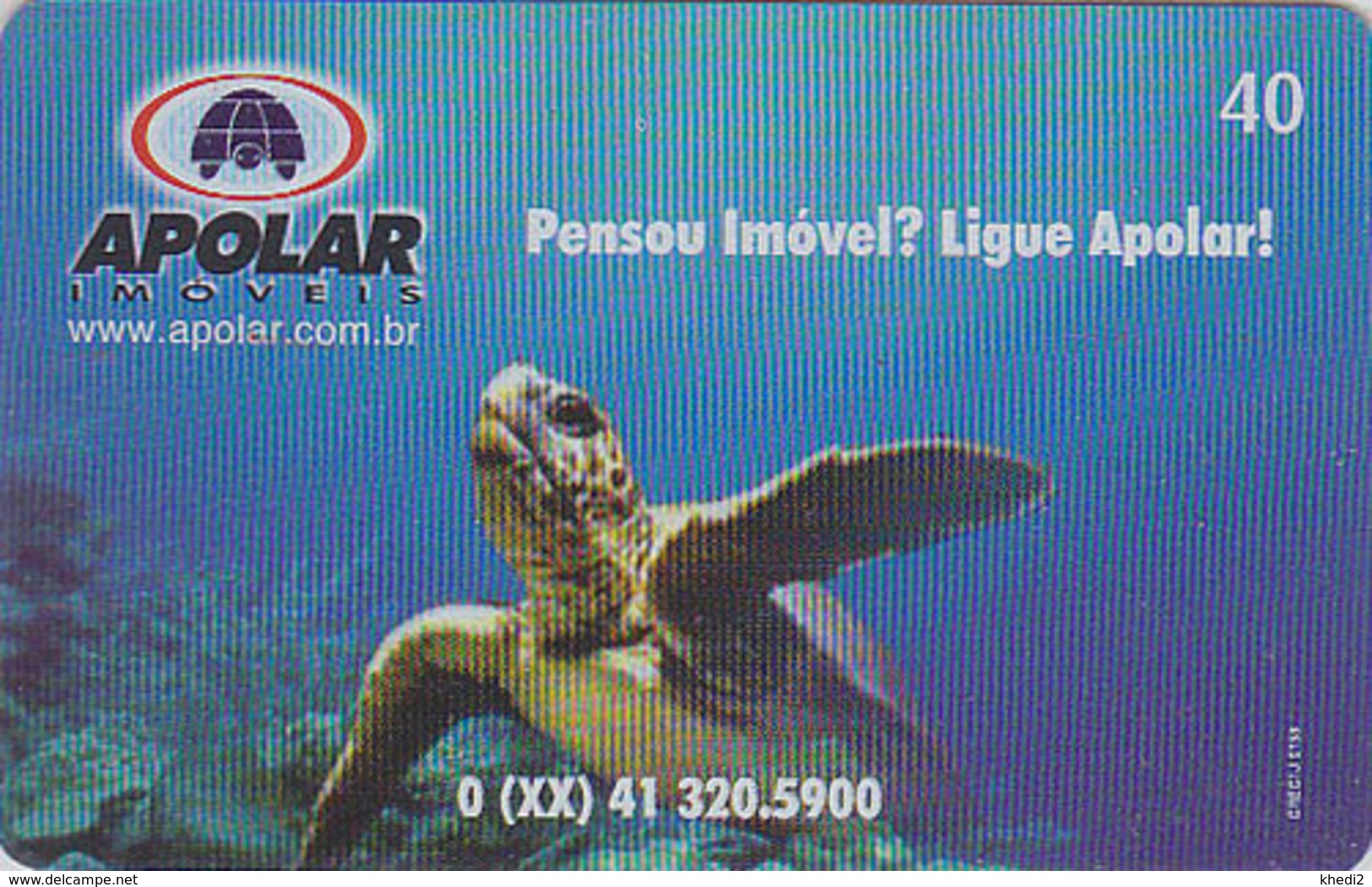Télécarte Brésil - ANIMAL - TORTUE - TURTLE Phonecard - SCHILDKRÖTE * Apolar * - 160 - Schildpadden