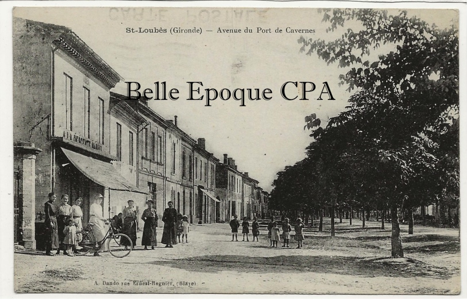 33 - SAINT-LOUBÈS - Avenue Du Port De Cavernes +++ US Army / Soldiers Mail / Censored / American Expeditionary Forces - Other & Unclassified