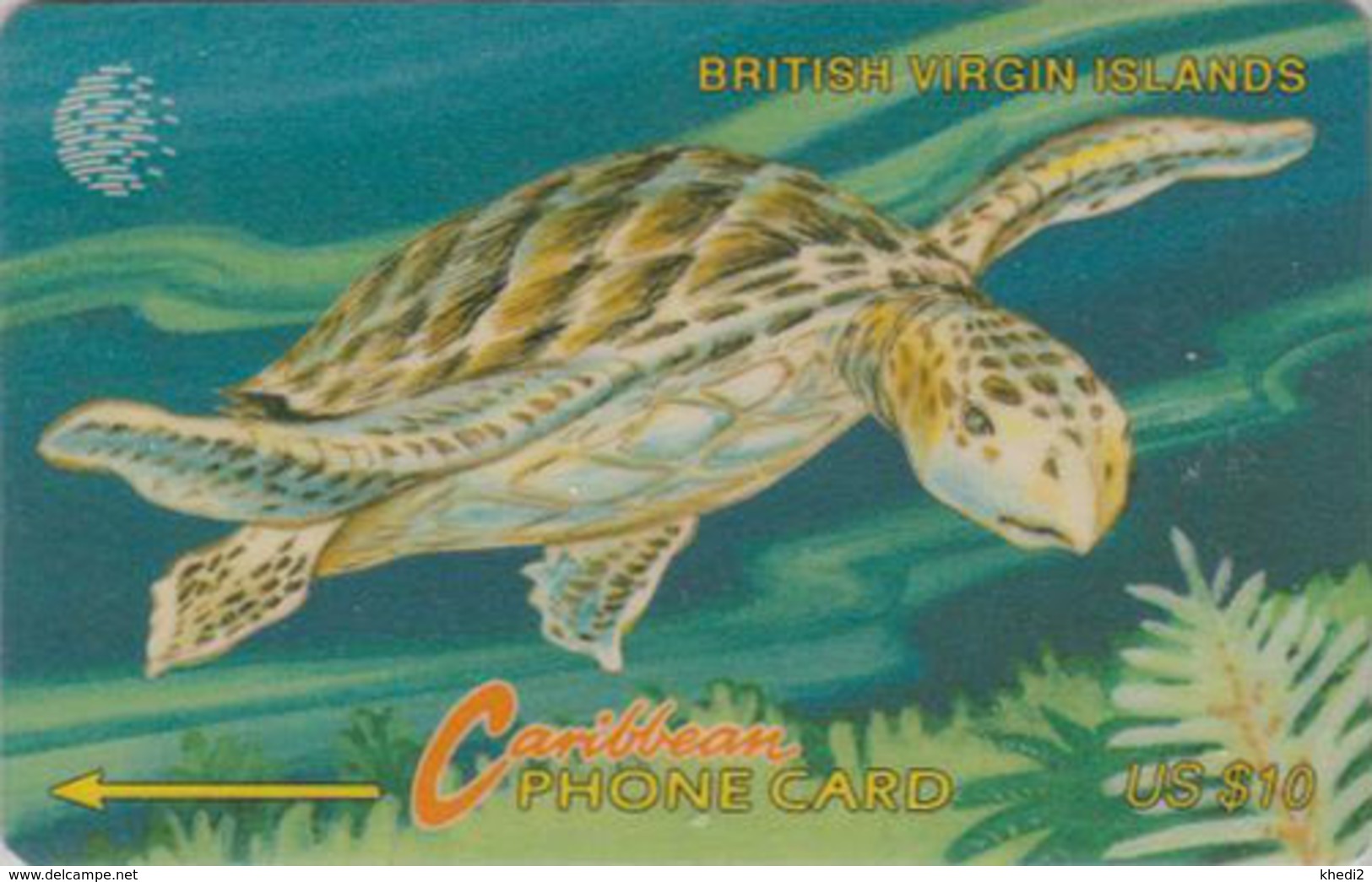 Télécarte GPT ILES VIERGES BVI - ANIMAL - TORTUE - TURTLE VIRGIN ISLANDS Phonecard - SCHILDKRÖTE - 191 - Schildpadden