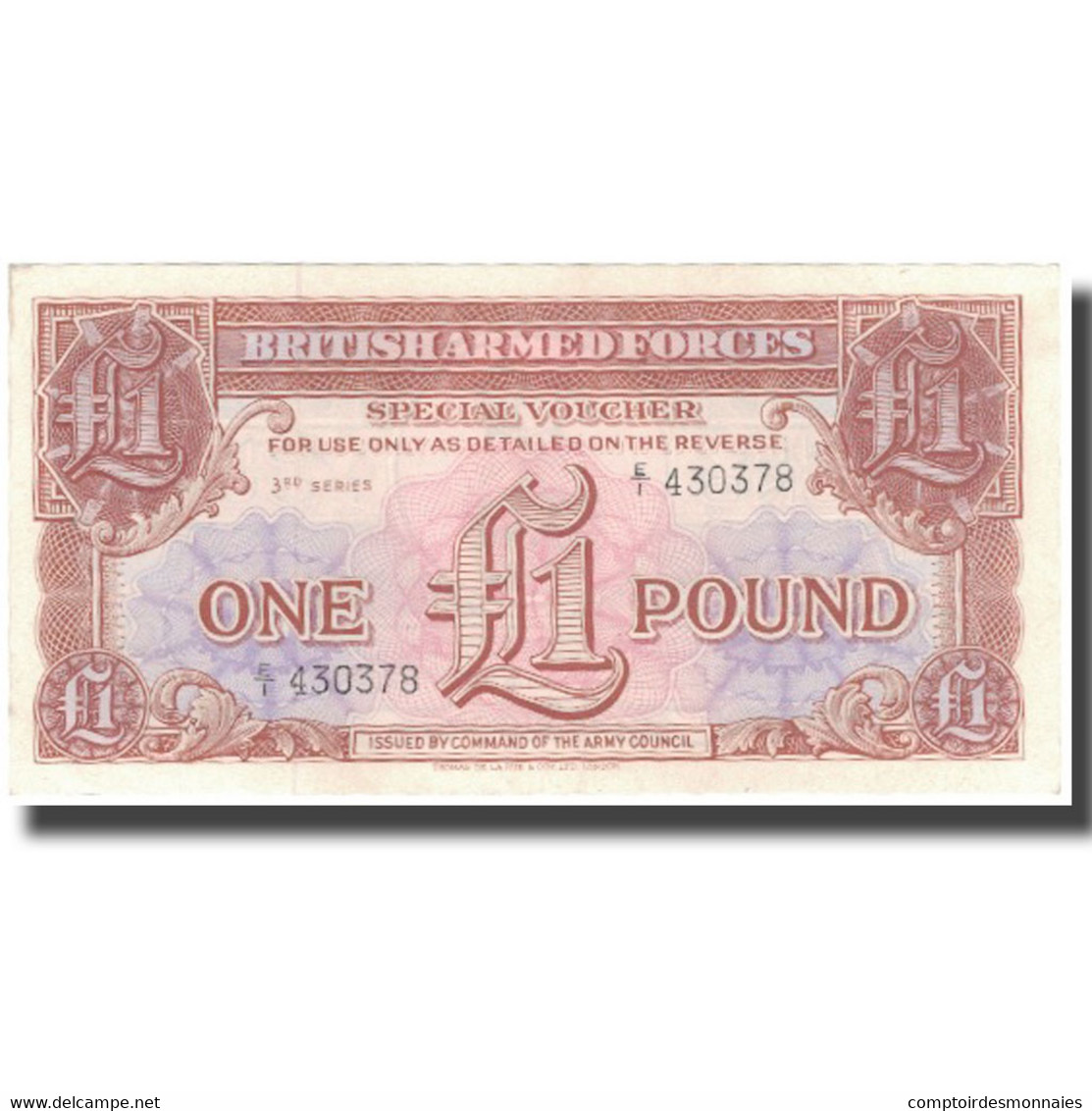 Billet, Grande-Bretagne, 1 Pound, Undated (1958), KM:M29, SPL+ - British Armed Forces & Special Vouchers