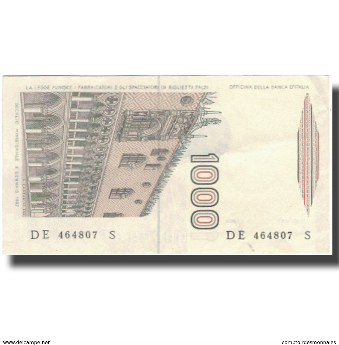 Billet, Italie, 1000 Lire, Undated (1982), KM:109b, SPL+ - 1000 Lire