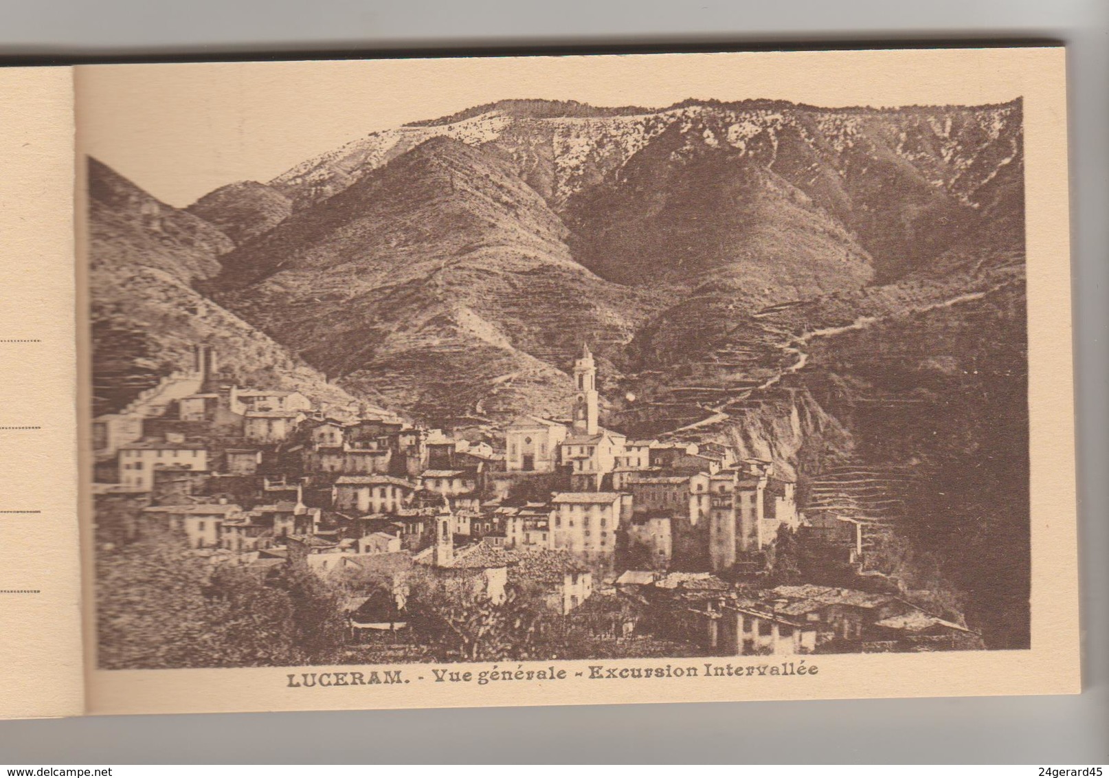 CARNET COMPLET 20 CPSM EXCURSION INTERVALLEE ALPES MARITIMES LUCERAM TURINI SOSPEL MENTON... - Lucéram