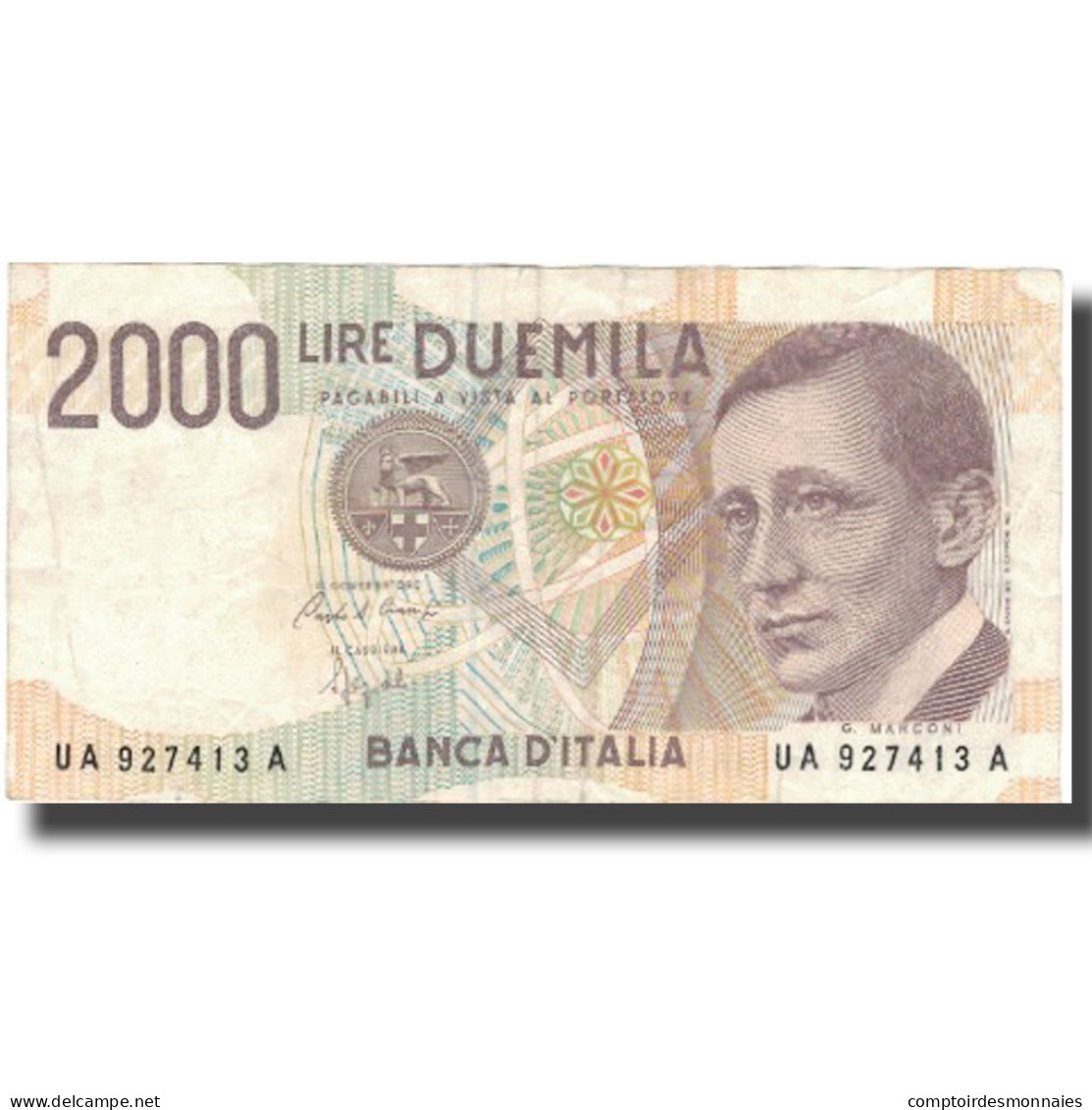 Billet, Italie, 2000 Lire, Undated (1990), KM:115, TTB - 2.000 Lire