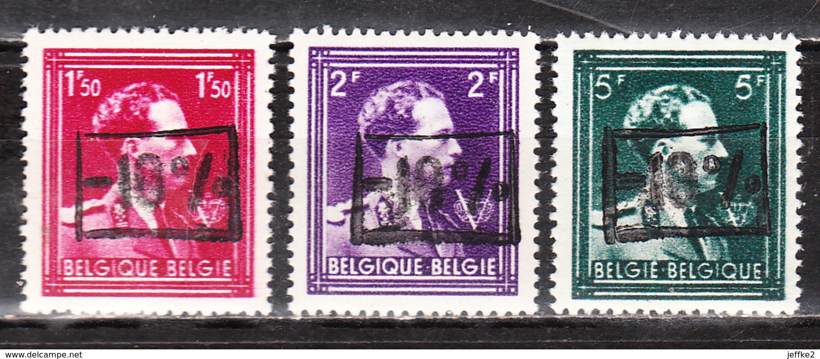 724N/P**  Leopold III Col Ouvert Surchargé -10% - OUDENBURG - Série Complète - MNH** - LOOK!!!! - 1946 -10%