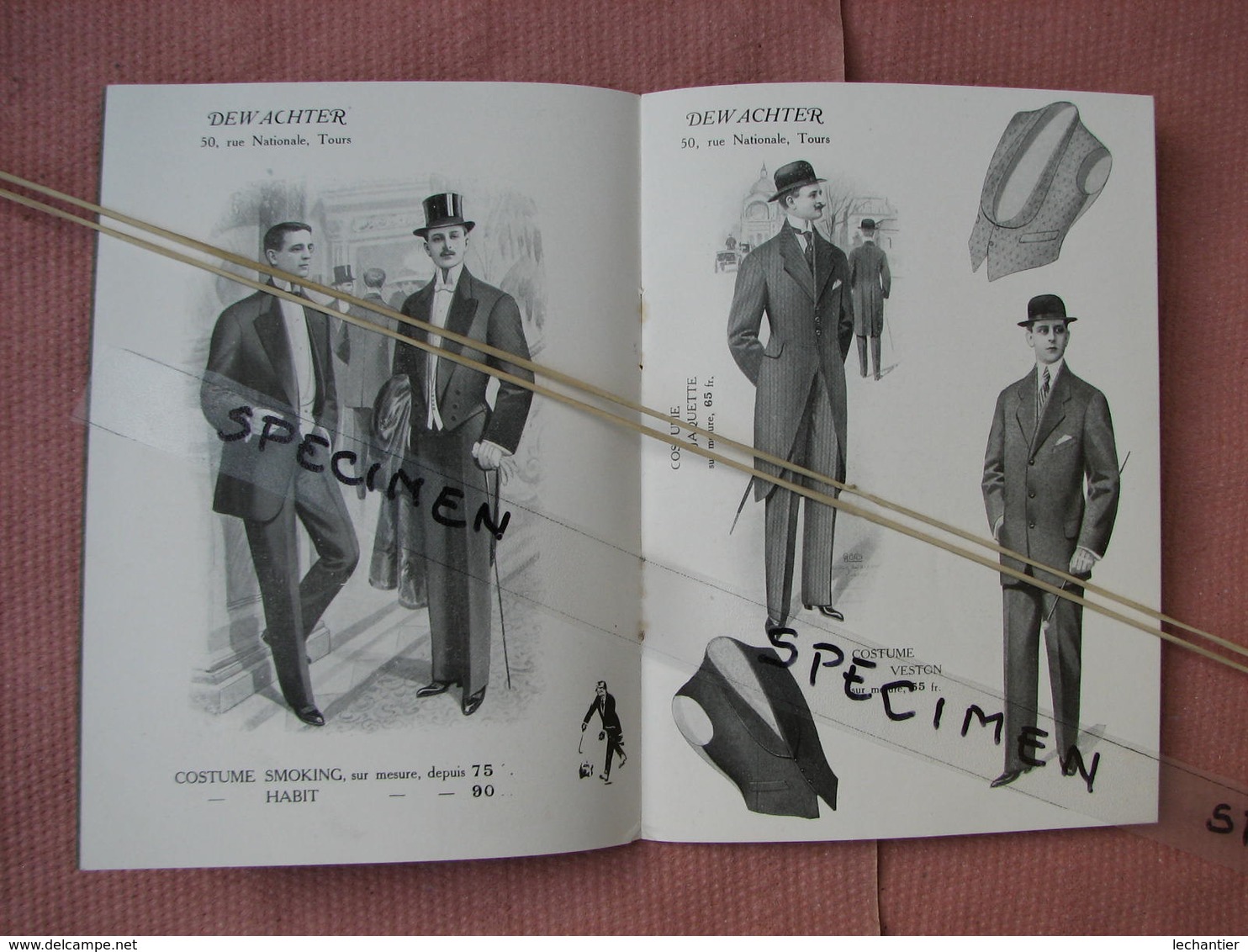 Tours Créations "DEWACHTER" 1911/12 50 Rue Nationale Mode Homme Superbe Catalogue Etat Neuf - 1900-1940