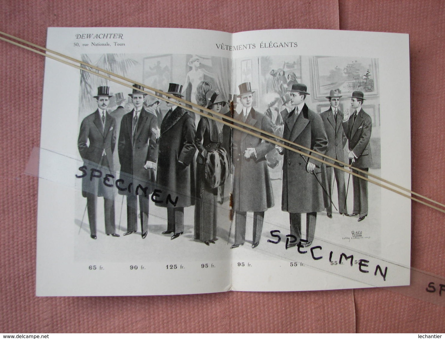 Tours Créations "DEWACHTER" 1911/12 50 Rue Nationale Mode Homme Superbe Catalogue Etat Neuf - 1900-1940