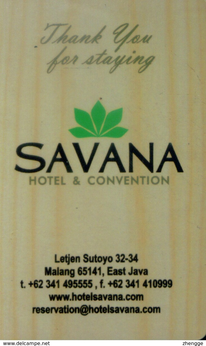 Indonesia Hotel Key, Savana Hotel & Convention , East Java   (1pcs) - Indonésie