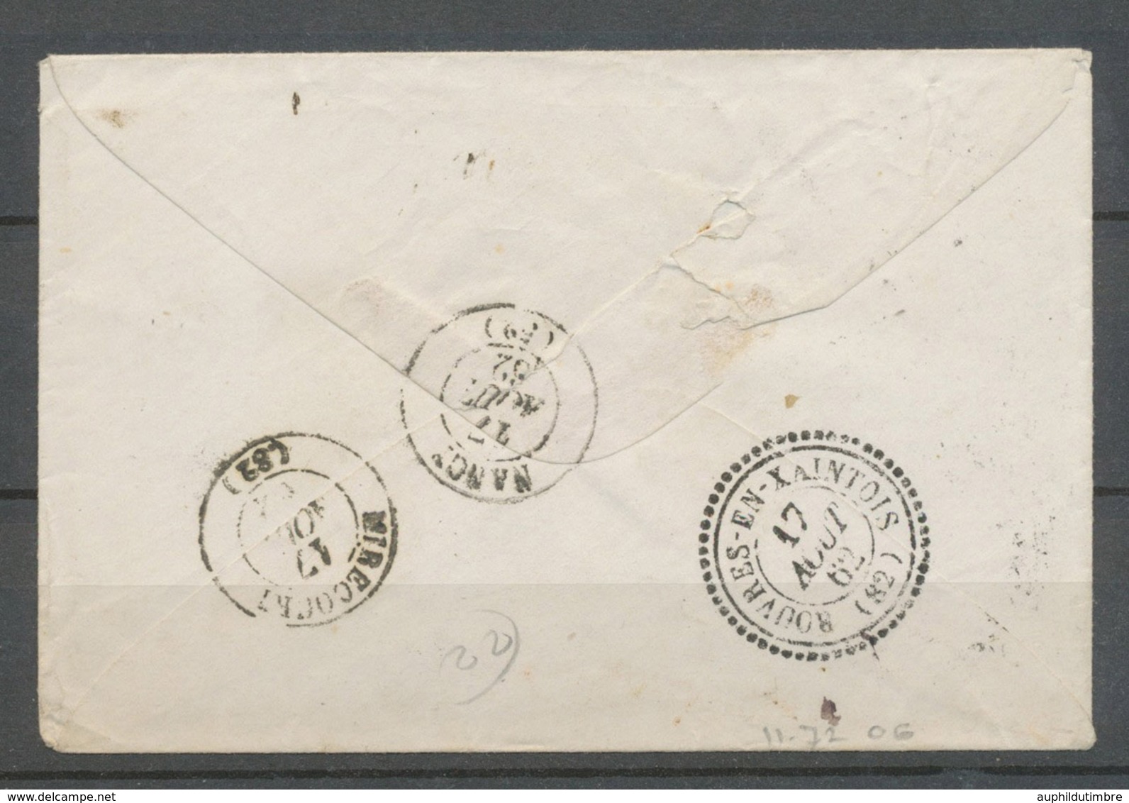 1862 Env N°14 PC 4431 CAD T22 Rouvres-en-Xaintois, Créé 6/1861  VOSGES(82) X4561 - 1849-1876: Période Classique