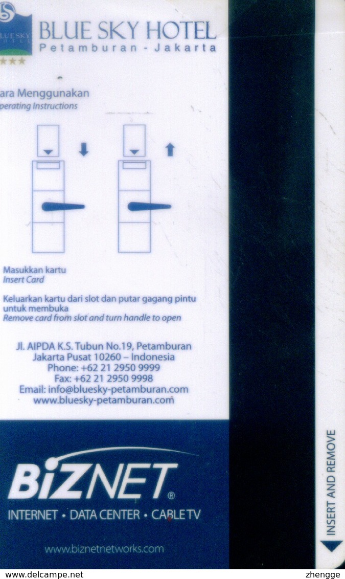 Indonesia Hotel Key, Blue Sky Hotel Petamburan, Jakarta  (1pcs) - Indonésie