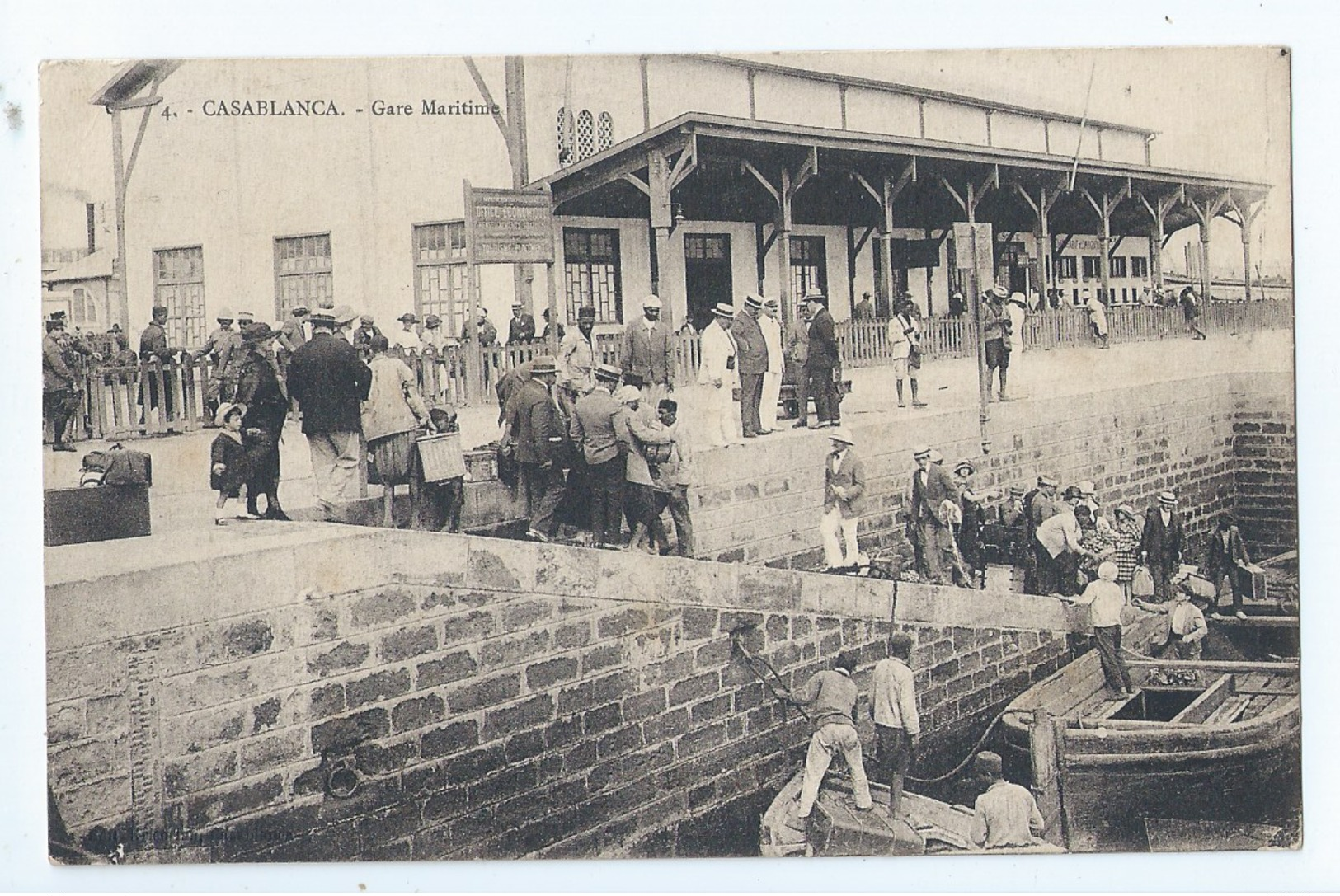 Cpa -  Maroc -    Casablanca     Gare Maritime  1924 - Autres & Non Classés