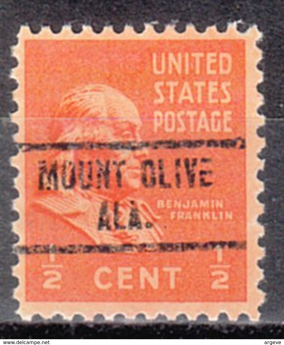 USA Precancel Vorausentwertung Preo, Locals Alabama, Mount Olive 734 - Vorausentwertungen