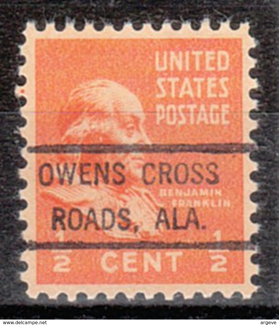 USA Precancel Vorausentwertung Preo, Locals Alabama, Owens Cross Roads - Vorausentwertungen