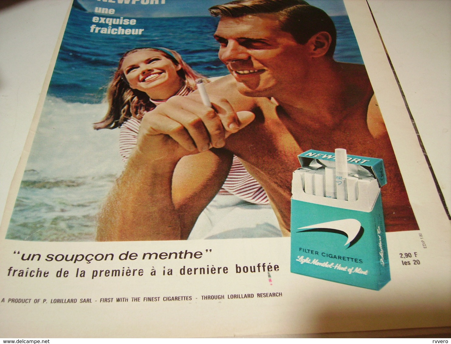 ANCIENNE PUBLICITE CIGARETTE  MENTHOLE NEWPORT 1965 - Autres & Non Classés