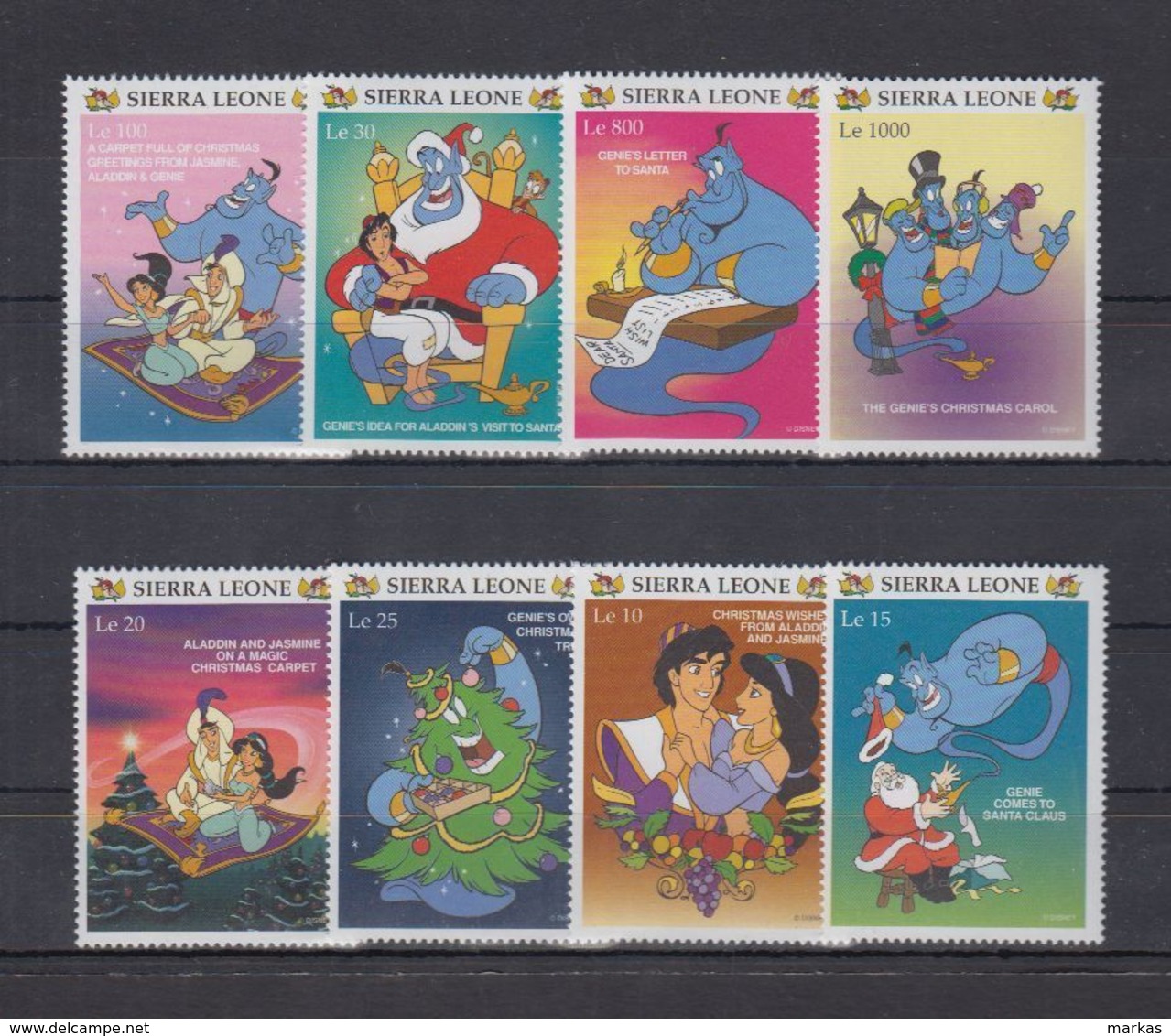 N583. Sierra Leone - MNH - Cartoons - Disney's - Christmas - Aladdin - Disney