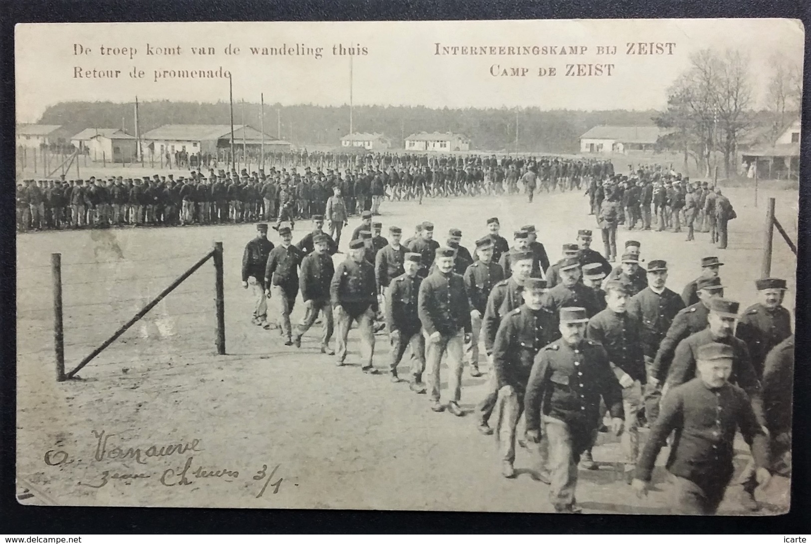 CP Prisonnier De Guerre Interné Aux Pays-Bas Camp De ZEIST > Brigadier Facteur Armée Belge Oblit PMB 4 Et 5 - Guerra Del 1914-18