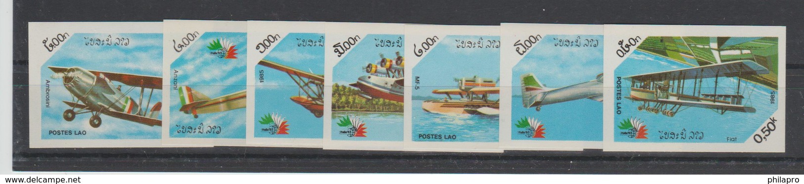 LAOS  #IMPERFORATE   AVIATION PLANE  -  COMPLETE SET  **MNH VF  Ref  370Q - Laos