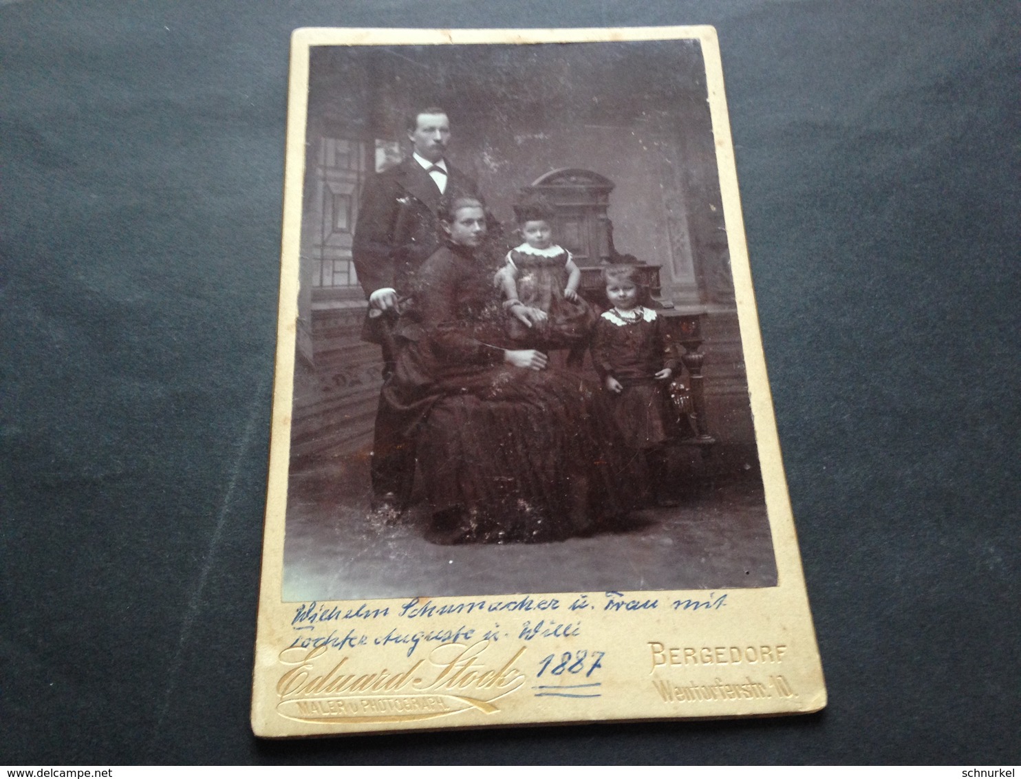 DEUTSCHE FAMILIE DAZUMAL - 33 - BERGEDORF - EDUARD STOCK - 1887 - Identifizierten Personen