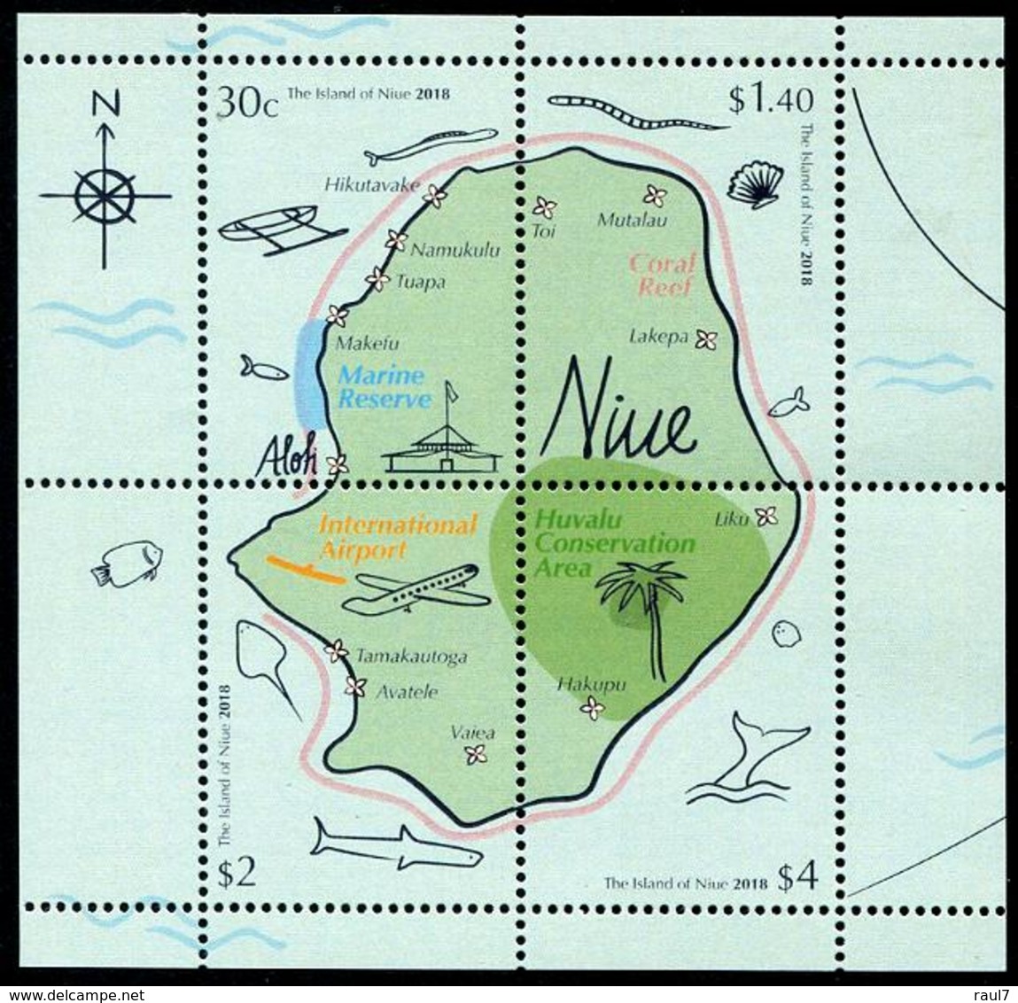 NIUE - 2018 - Carte De L’île De Niue - BF Neufs // Mnh - Niue