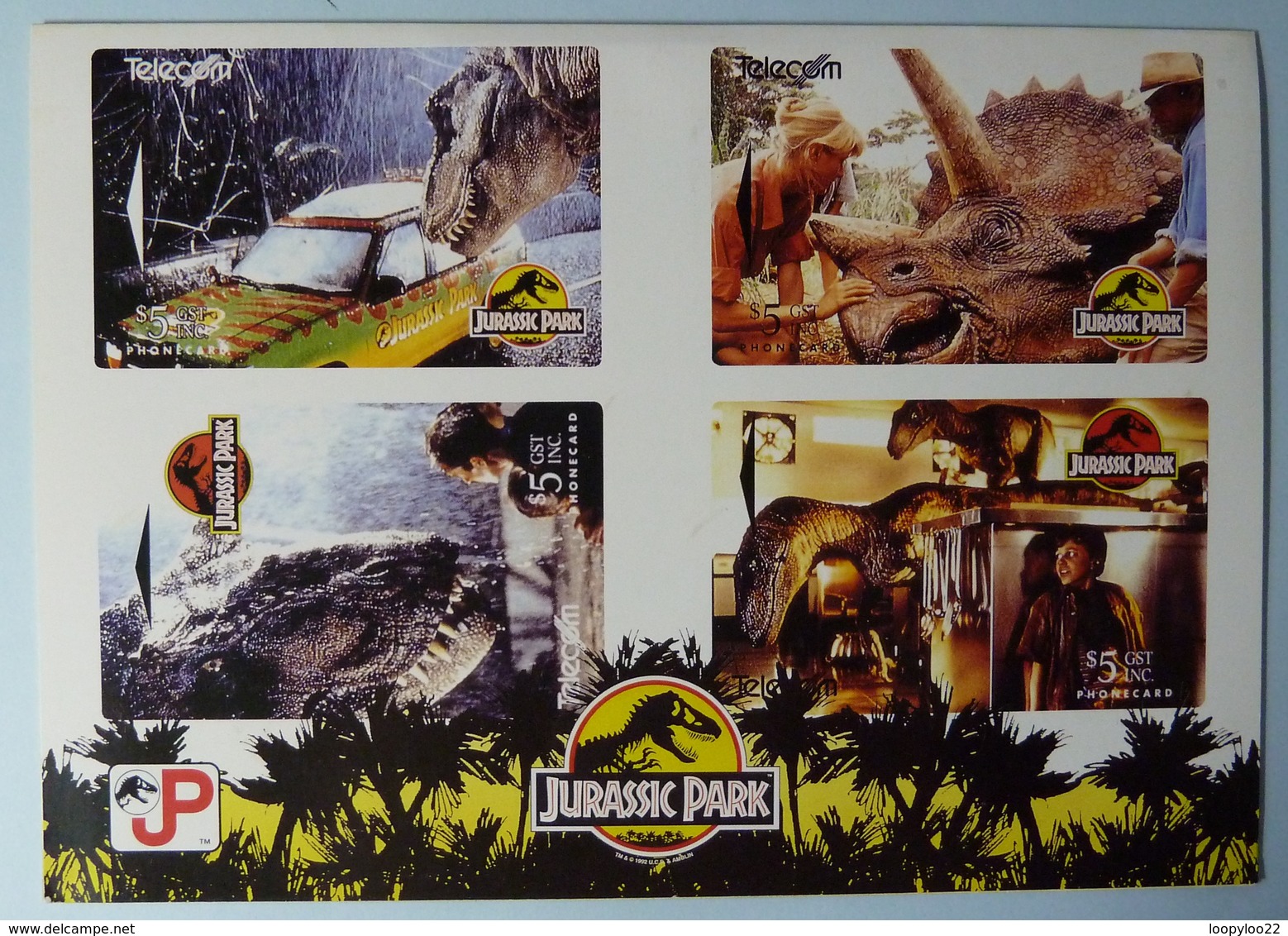 NEW ZEALAND - GPT Set Of 4 - Jurassic Park - NZ-A-21/24 - MINT In Folder - - Nuova Zelanda