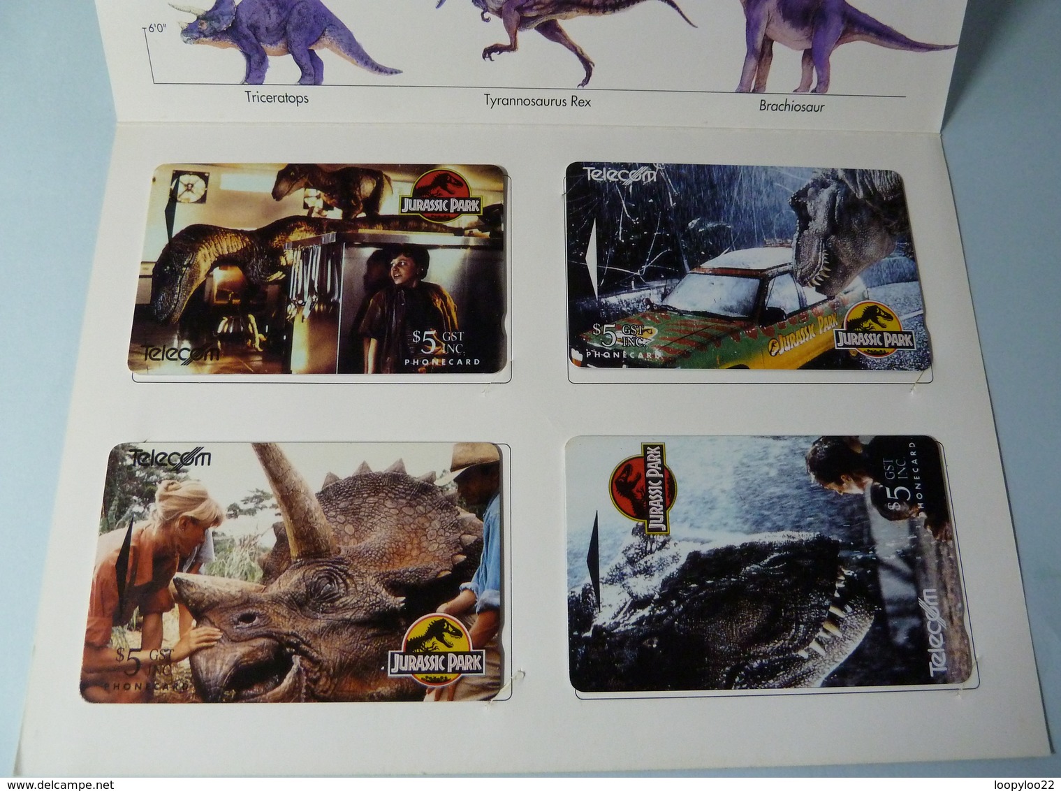 NEW ZEALAND - GPT Set Of 4 - Jurassic Park - NZ-A-21/24 - MINT In Folder - - New Zealand