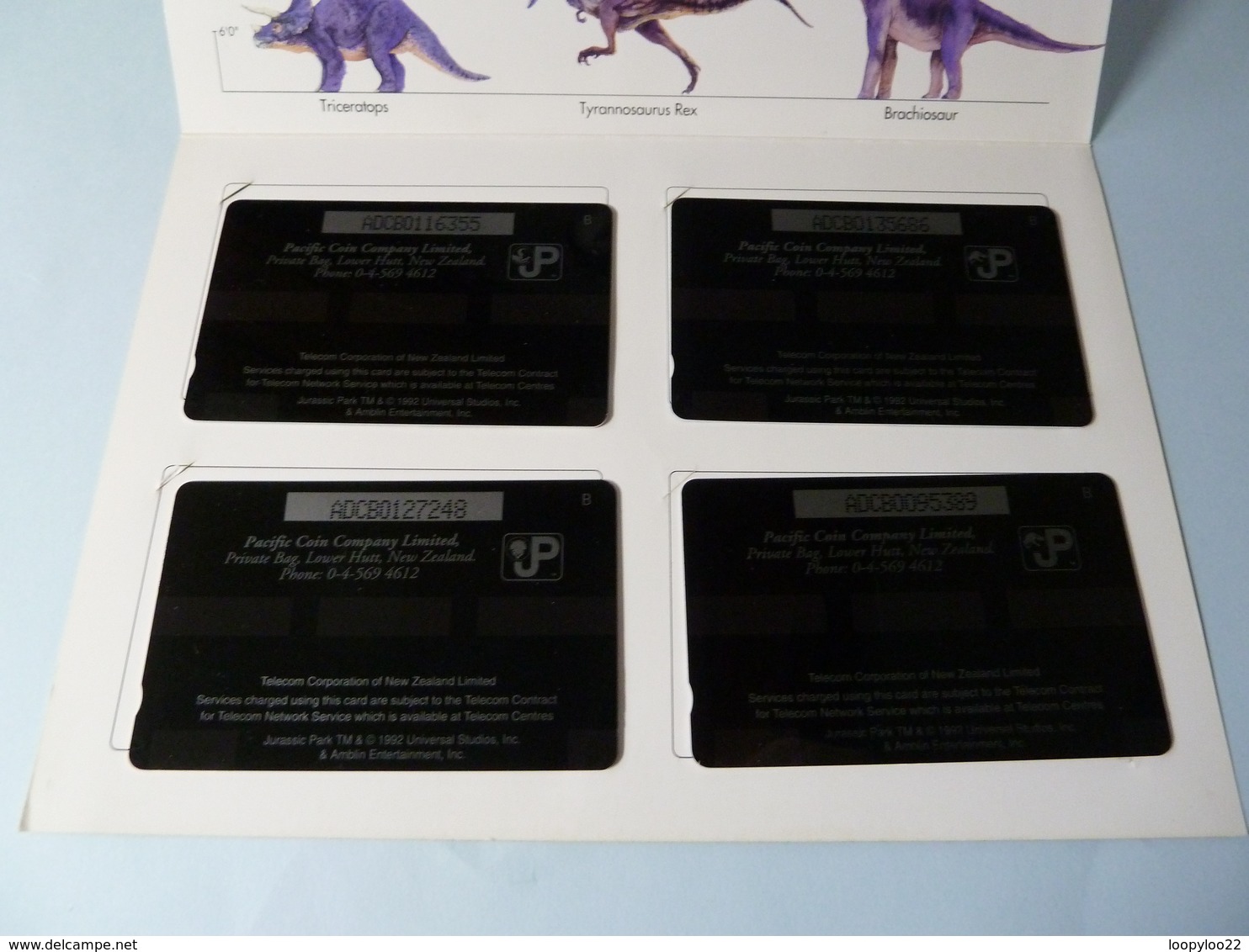 NEW ZEALAND - GPT Set Of 4 - Jurassic Park - NZ-A-21/24 - MINT In Folder - - Nuova Zelanda