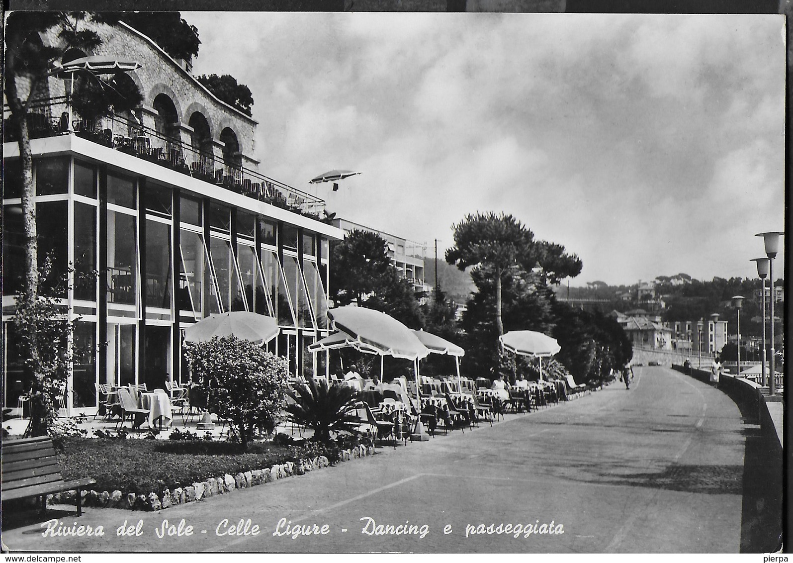 ANNULLO A TARGHETTA " CELLE LIGURE..." UFF. CELLE LIGURE/SAVONA SU CARTOLINA CELLE LIGURE - 1946-60: Storia Postale