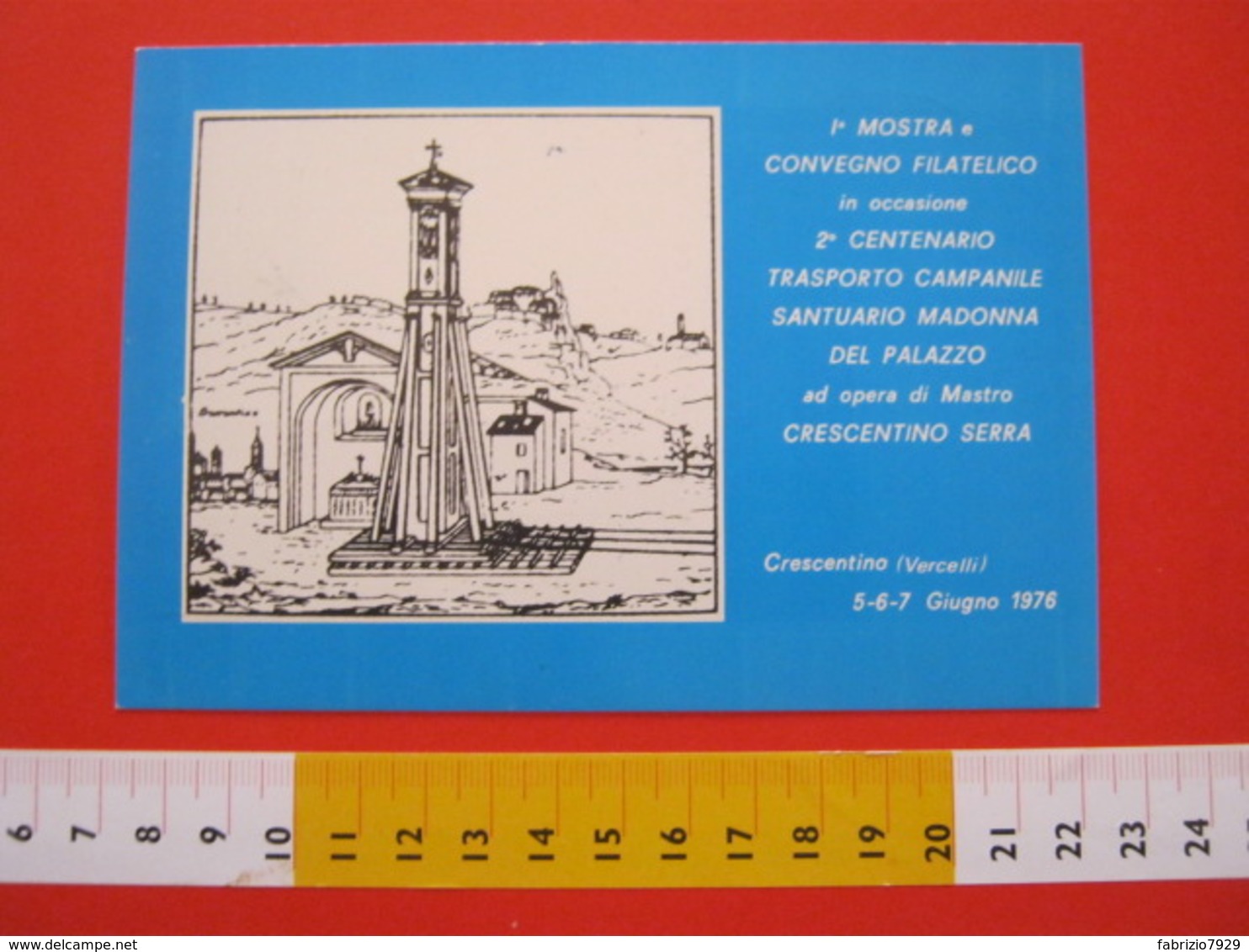 A.02 ITALIA ANNULLO - 1976 CRESCENTINO VERCELLI 2° CENTENARIO TRASPORTO CAMPANILE CRESCENTINO SERRA - Chiese E Cattedrali