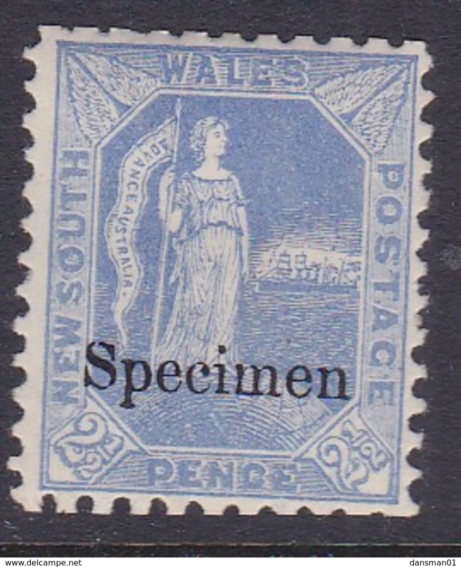 New South Wales 1890 SG 265as Mint Hinged SPECIMEN - Ongebruikt