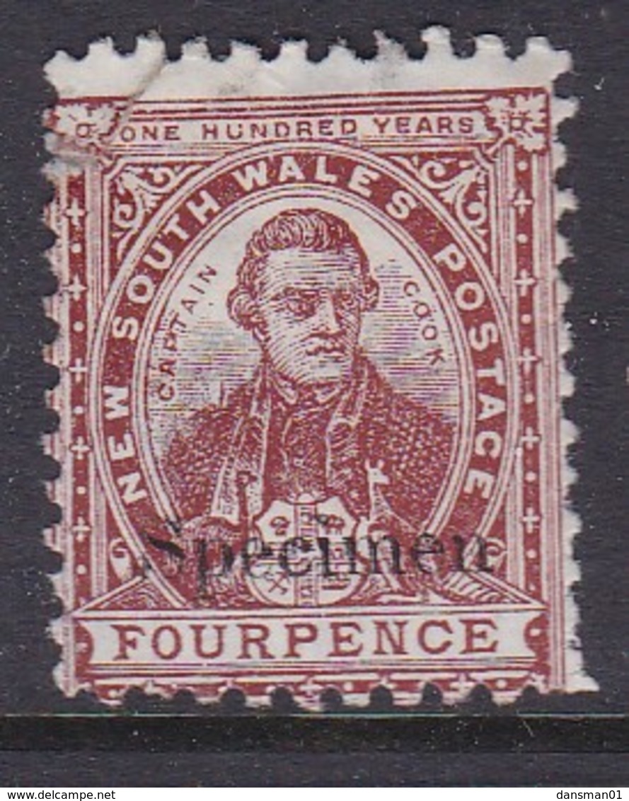 New South Wales 1888 SG 255s P. 11x12 Mint Hinged SPECIMEN (torn Corner) - Neufs