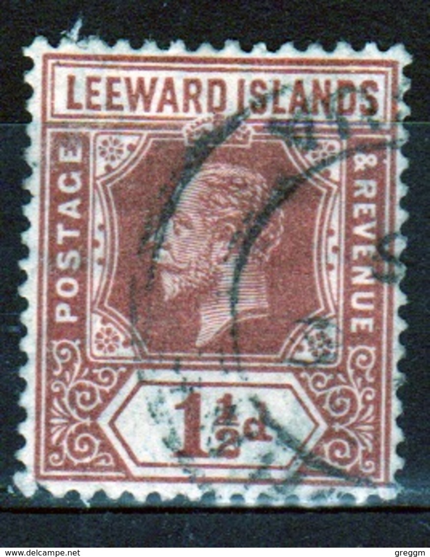 Leeward Islands 1921 Edward VII 1½d Red Brown Single Definitive Stamp. - Leeward  Islands