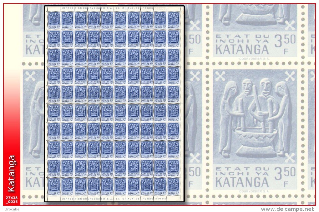 Katanga 0057 - 3,5  Feuille / Sheet De 100 - Katanga